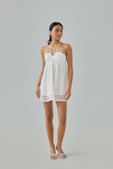 Celeste Halter Lace Mini Dress